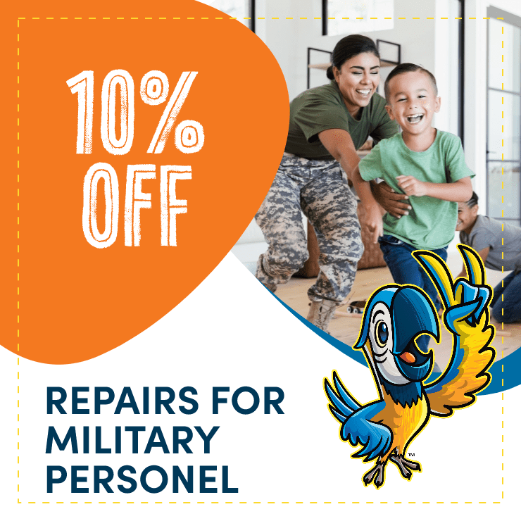 10% OFF - Repairs For Military Personel